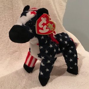 🇺🇸 TY Beanie Baby — LEFTY 2000 Donkey 🇺🇸